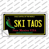 Ski Taos Black New Mexico Novelty Sticker Decal