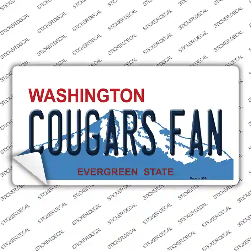 Cougars Fan Washington Novelty Sticker Decal