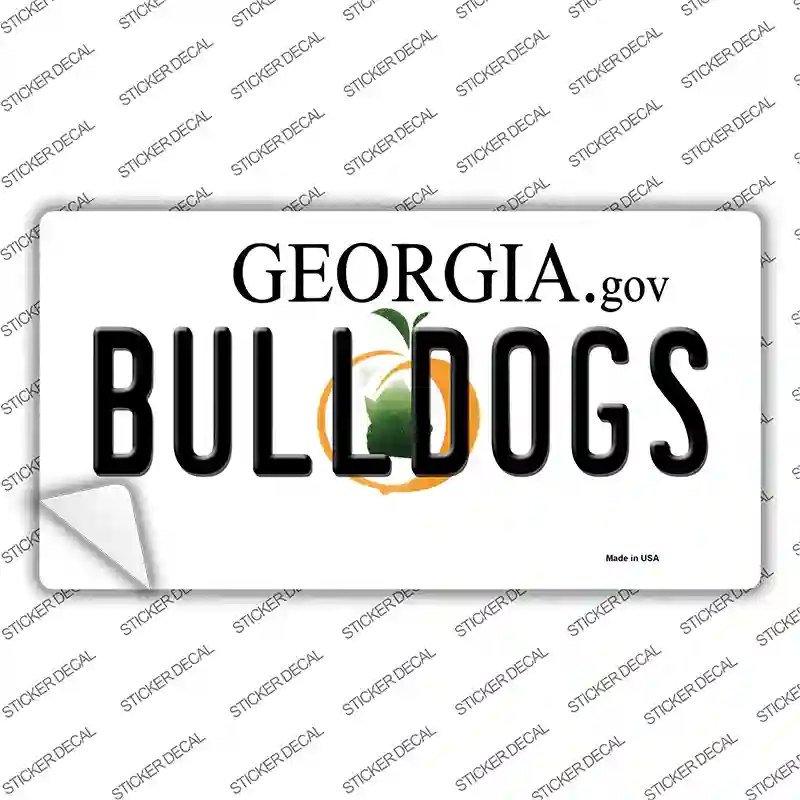 Georgia Bulldogs Novelty Sticker Decal