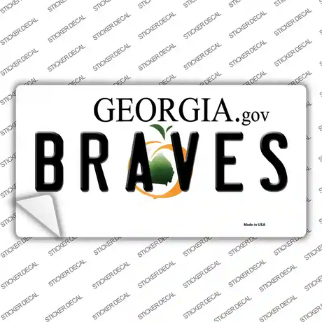 Georgia Braves Novelty Sticker Decal