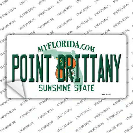 Florida Point Brittany Novelty Sticker Decal