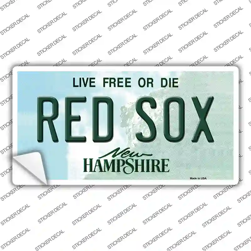Red Sox New Hampshire State Novelty Sticker Decal