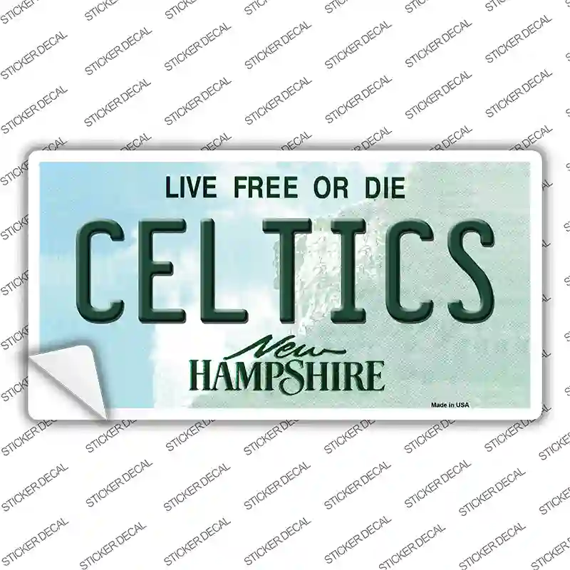 Celtics New Hampshire State Novelty Sticker Decal