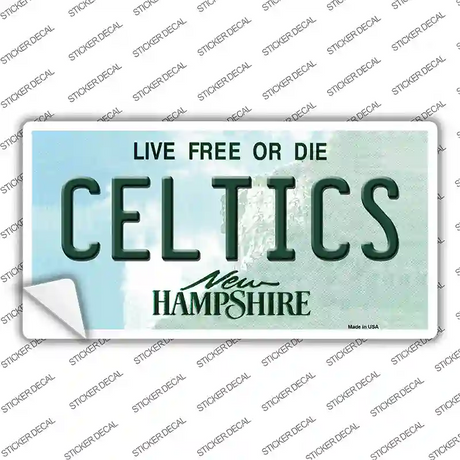 Celtics New Hampshire State Novelty Sticker Decal