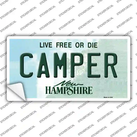 Camper New Hampshire State Novelty Sticker Decal