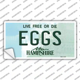 Eggs New Hampshire State Novelty Sticker Decal