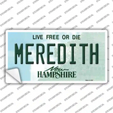 Meredith New Hampshire State Novelty Sticker Decal