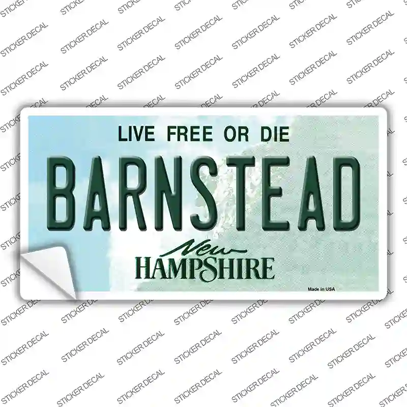 Barnstead New Hampshire State Novelty Sticker Decal