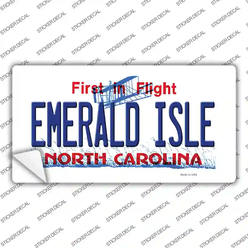 Emerald Island North Carolina State Novelty Sticker Decal