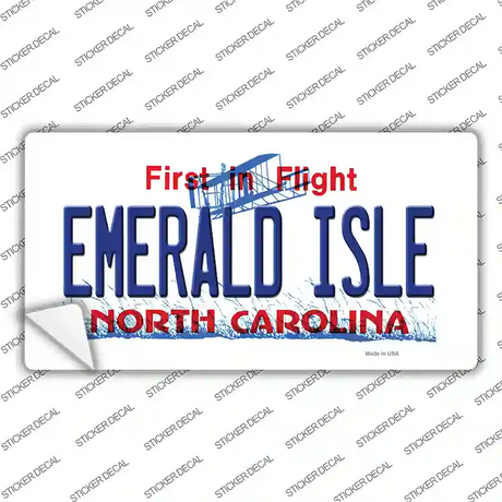 Emerald Island North Carolina State Novelty Sticker Decal