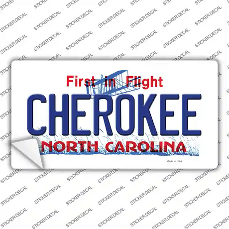Cherokee North Carolina State Novelty Sticker Decal