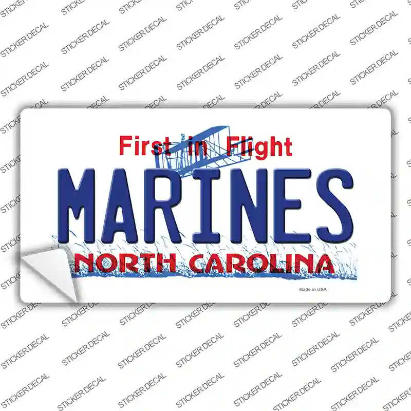 Marines North Carolina State Novelty Sticker Decal