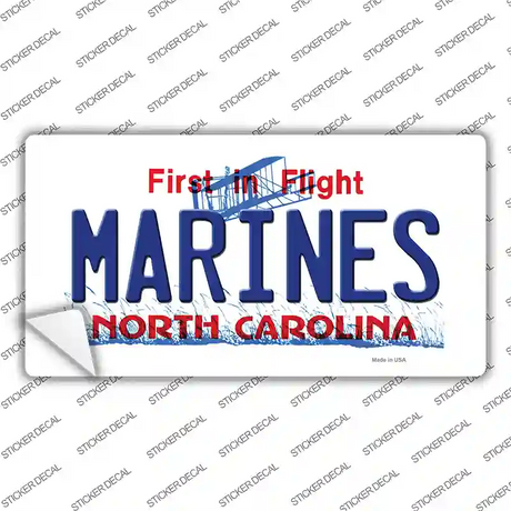 Marines North Carolina State Novelty Sticker Decal