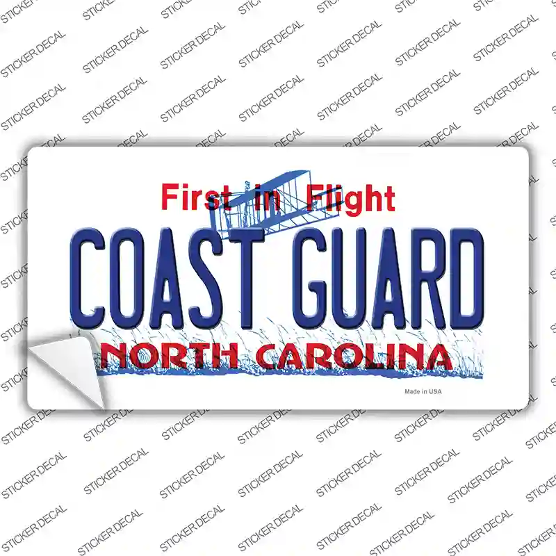 Coast Guard North Carolina State Novelty Sticker Decal