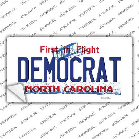 Democrat North Carolina State Novelty Sticker Decal