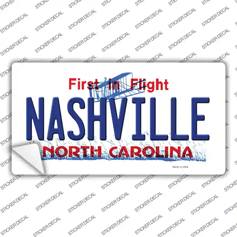 Nashville North Carolina State Novelty Sticker Decal