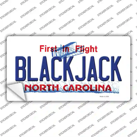 Blackjack North Carolina State Novelty Sticker Decal