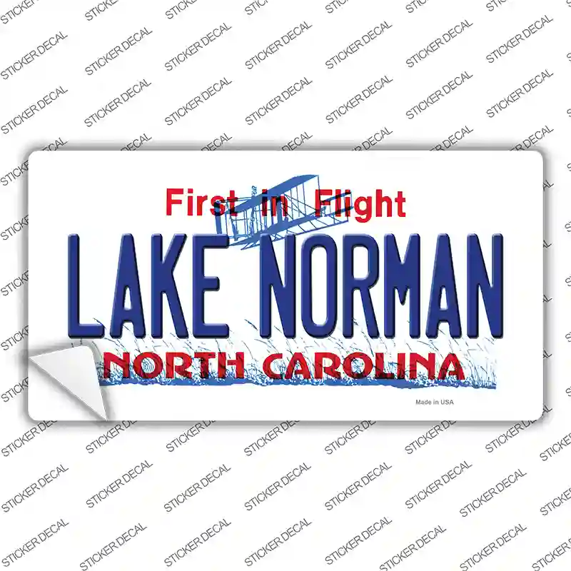 Lake Norman North Carolina State Novelty Sticker Decal