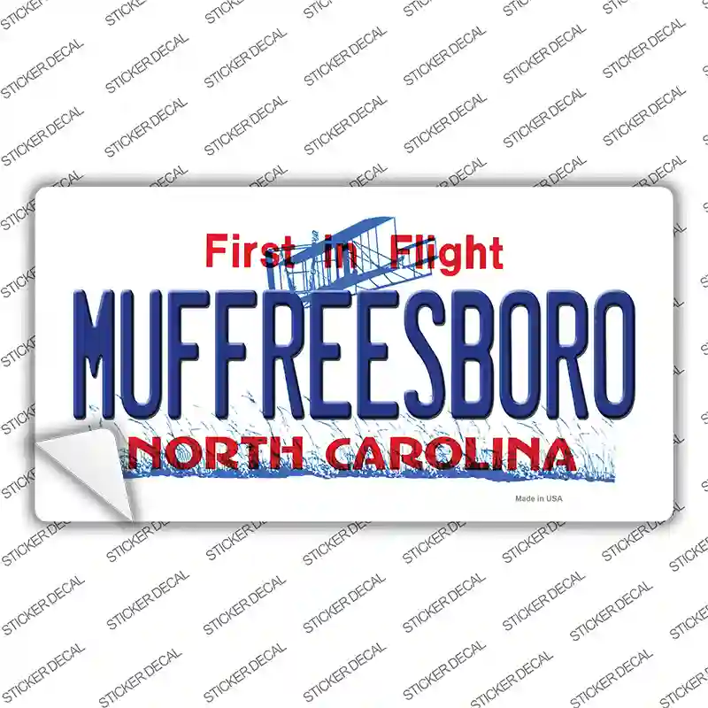 Murfreesboro North Carolina State Novelty Sticker Decal