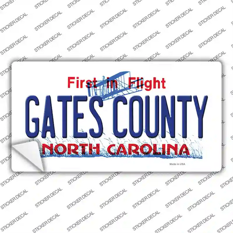 Gates County North Carolina State Novelty Sticker Decal