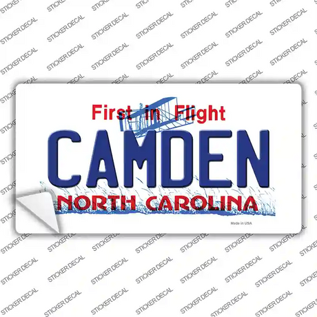 Camden North Carolina State Novelty Sticker Decal