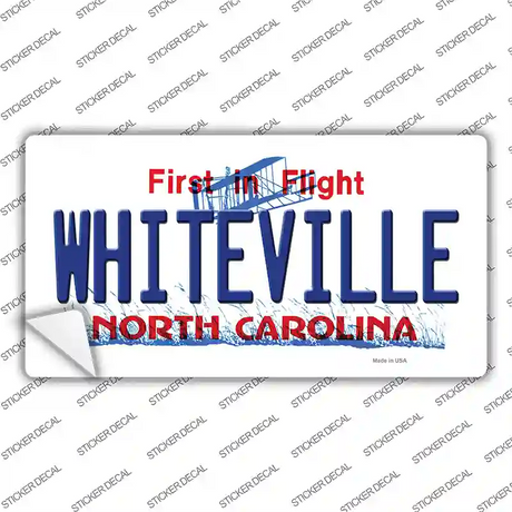 Whiteville North Carolina State Novelty Sticker Decal
