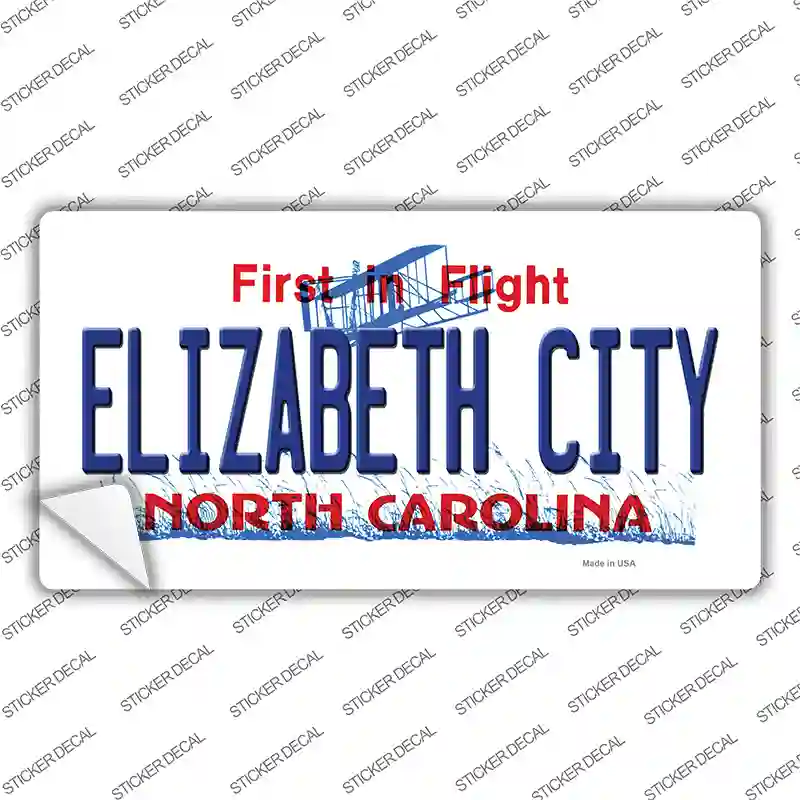 Elizabeth City North Carolina State Novelty Sticker Decal