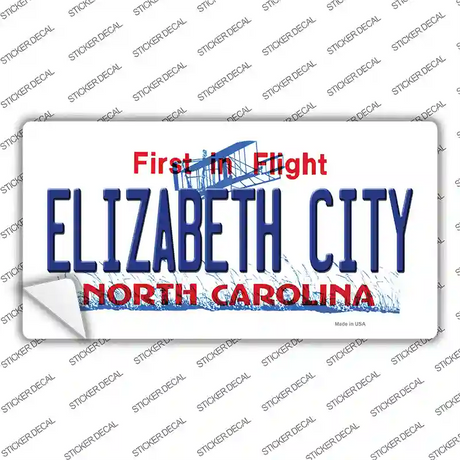 Elizabeth City North Carolina State Novelty Sticker Decal