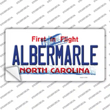 Albermarle North Carolina State Novelty Sticker Decal
