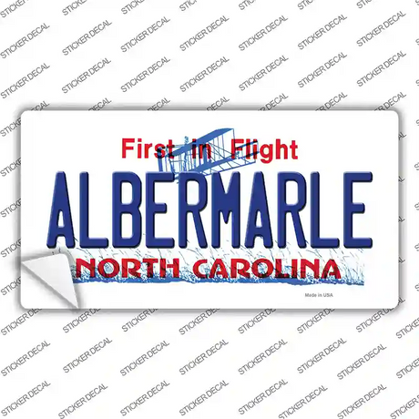 Albermarle North Carolina State Novelty Sticker Decal
