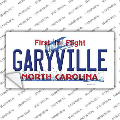 Garyville North Carolina State Novelty Sticker Decal