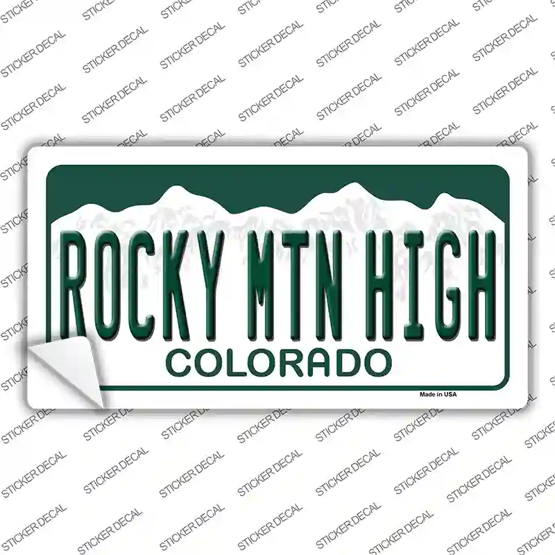 Rocky Mountain High Colorado Novelty Sticker Decal