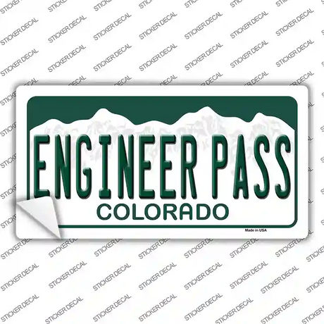 Engineer Pass Colorado Novelty Sticker Decal