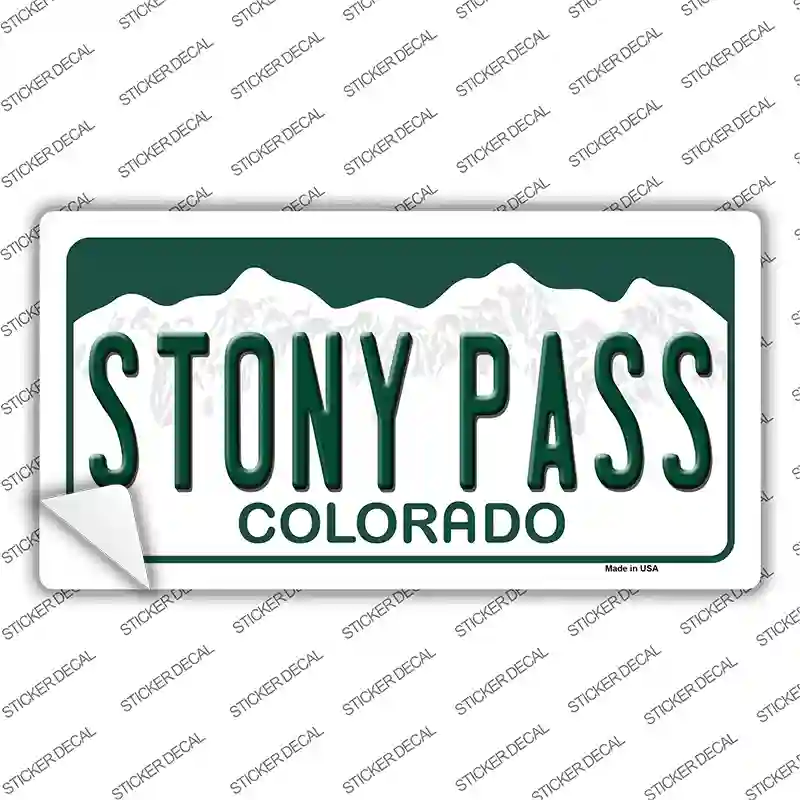 Stony Pass Colorado Novelty Sticker Decal