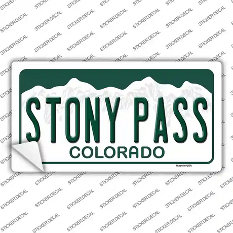 Stony Pass Colorado Novelty Sticker Decal