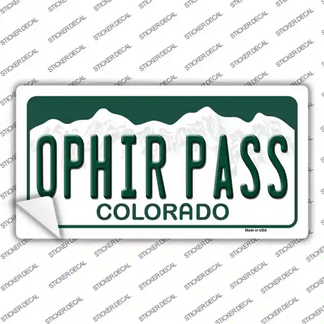 Ophir Pass Colorado Novelty Sticker Decal
