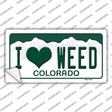 I Love Weed Colorado Novelty Sticker Decal