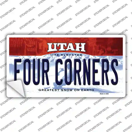 Utah Four Corners Novelty Sticker Decal