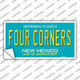 Four Corners Teal New Mexico Novelty Sticker Decal