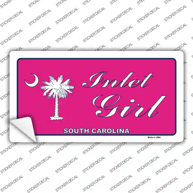 Inlet Girl SC Pink Novelty Sticker Decal