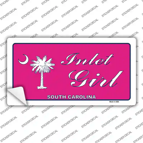 Inlet Girl SC Pink Novelty Sticker Decal