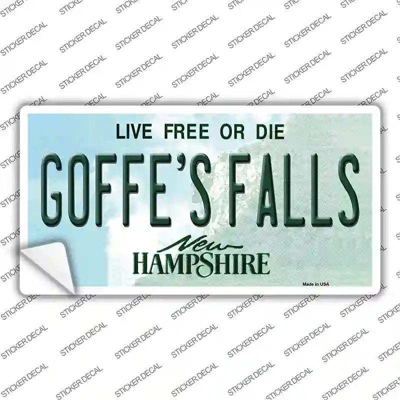Goffes Falls New Hampshire Novelty Sticker Decal