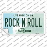 Rock N Roll New Hampshire Novelty Sticker Decal