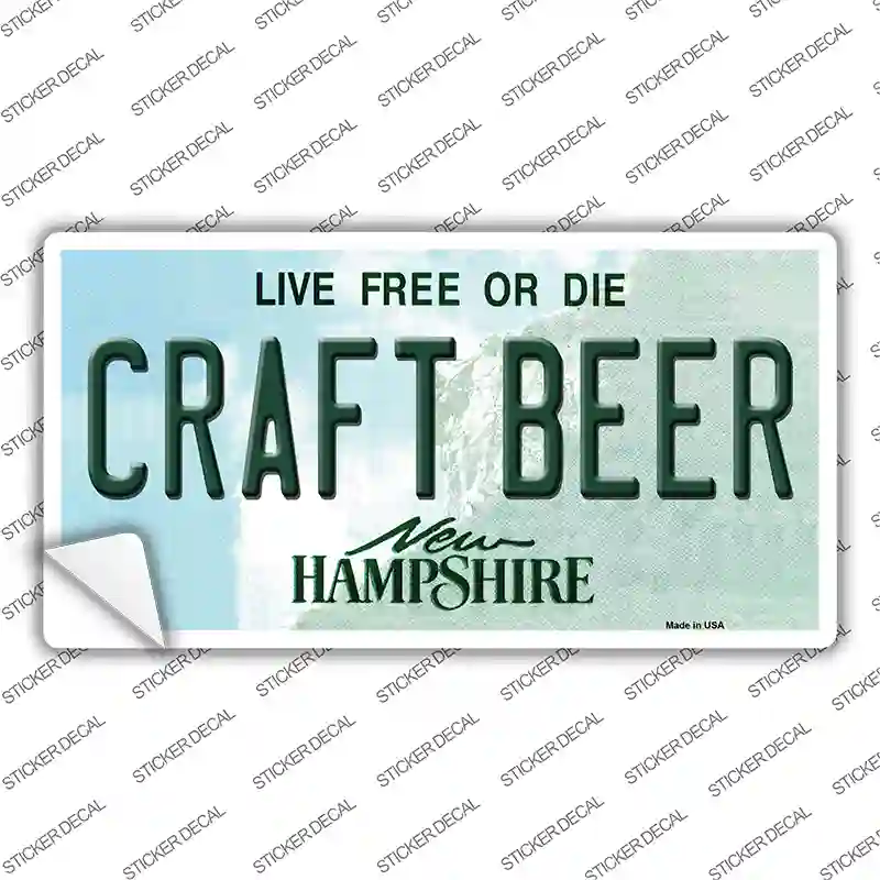 Craft Beer New Hampshire Novelty Sticker Decal