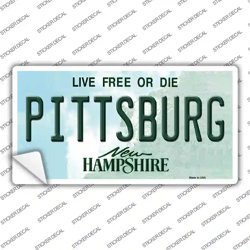 Pittsburg New Hampshire Novelty Sticker Decal
