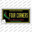 Four Corners New Mexico Black Novelty Sticker Decal