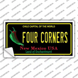 Four Corners New Mexico Black Novelty Sticker Decal