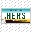 Hers Arizona Novelty Sticker Decal