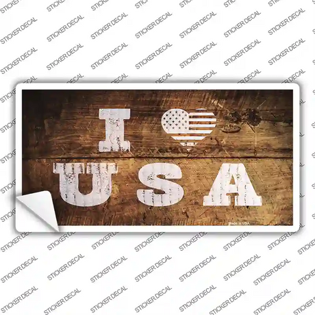 I Love USA Novelty Sticker Decal