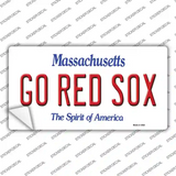 Go Red Sox Massachusetts Novelty Sticker Decal